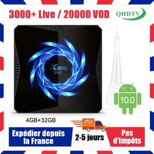 Android tv box 4k X96Q MAX Smart Android 10 with French TV