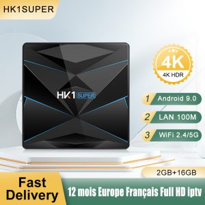 HK1SUPER tv box android 9.0 with full hd iptv subscription
