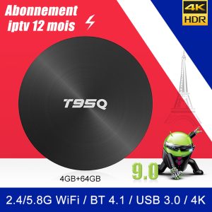 Android 9.0 TV Box T95Q Amlogic S905X2 flix iptv