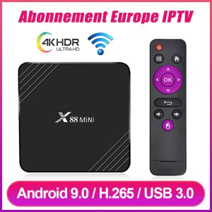 X88mini Android 9.0 tv box RK3318 Freanch iptv Watch
