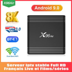 Android 9.0 Tv Box X96 Air Smart IPTV Player French IPTV free